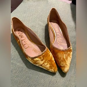 Sam Edleman Yellow Crush Veloure Flat | sz 8.5
